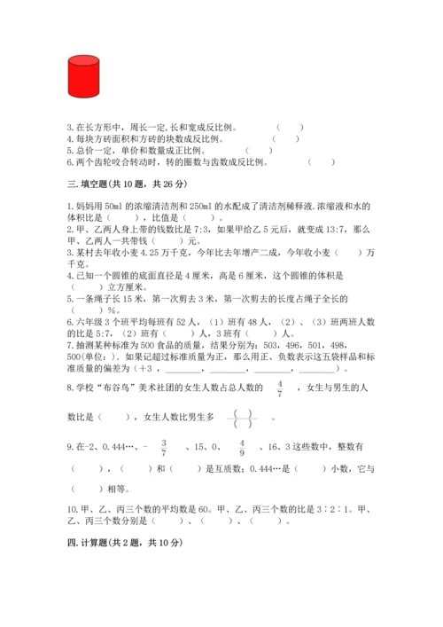 人教版六年级下册数学期末测试卷（各地真题）.docx