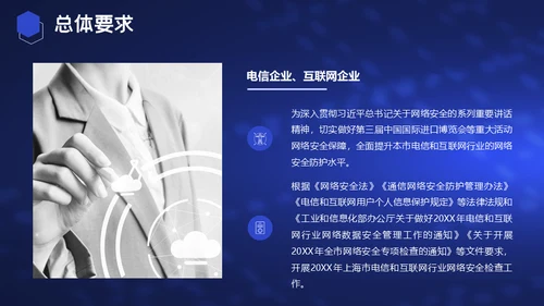 电信和互联网行业网络安全检查通用PPT模板