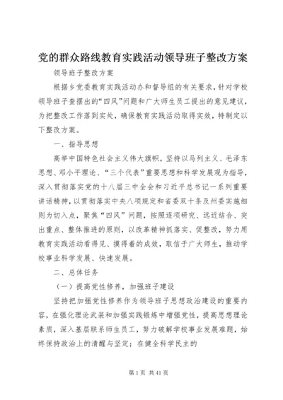 党的群众路线教育实践活动领导班子整改方案_1.docx