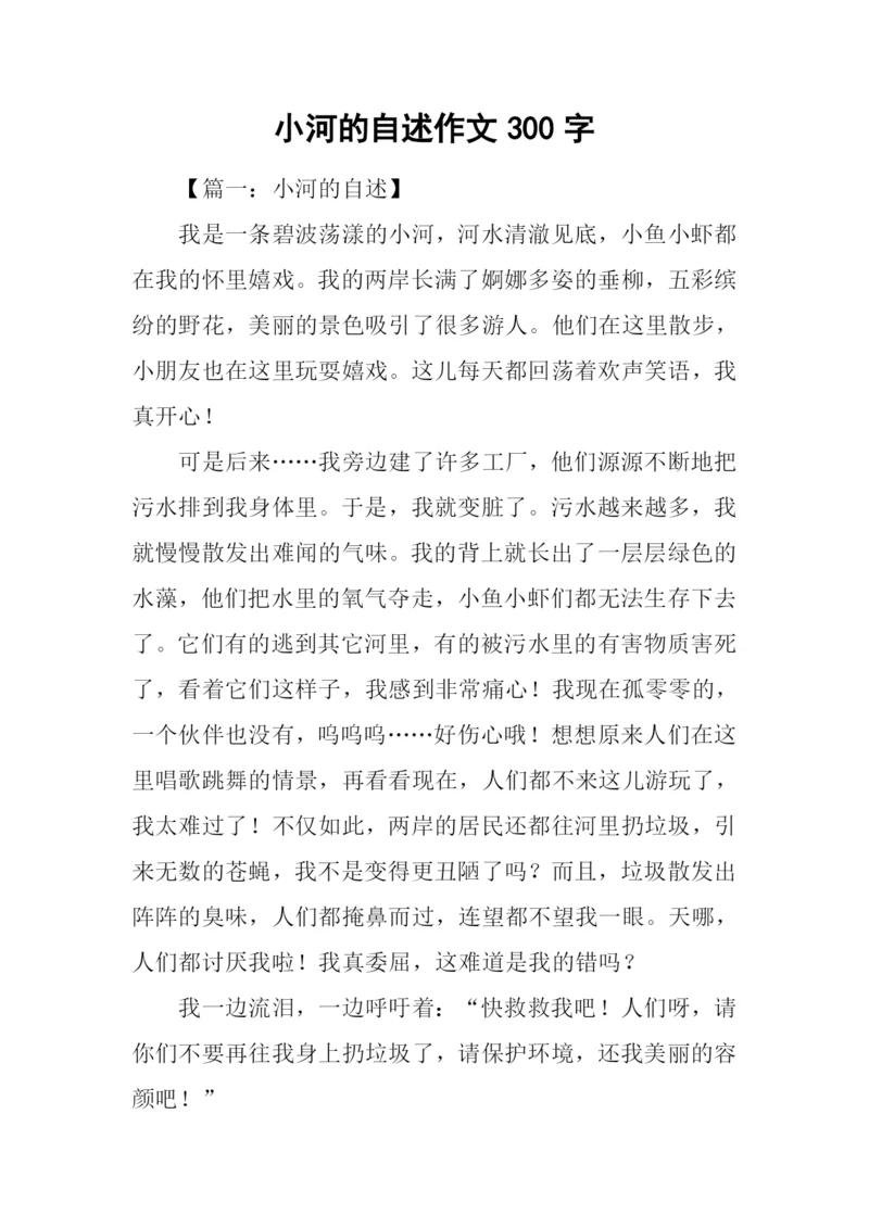 小河的自述作文300字.docx