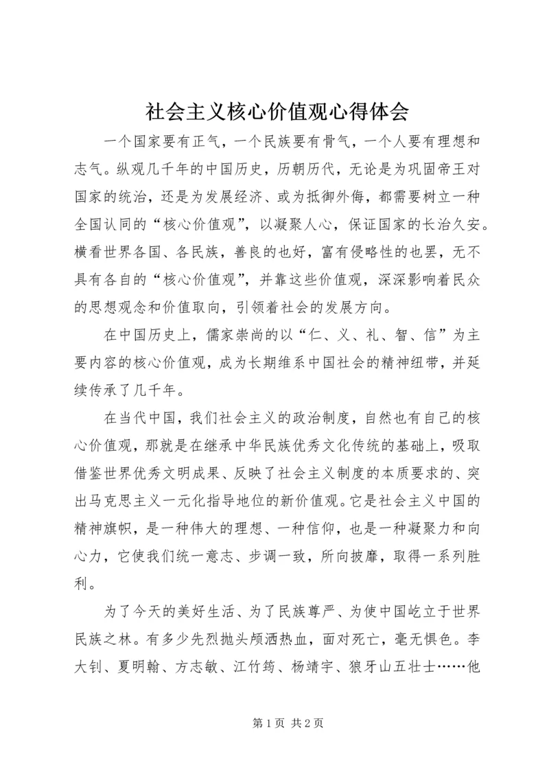 社会主义核心价值观心得体会 (4).docx