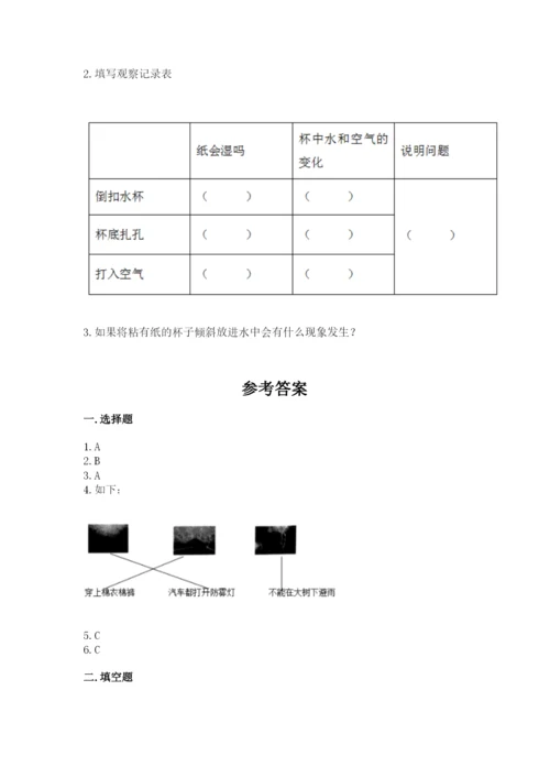 教科版三年级上册科学期末测试卷【考点提分】.docx