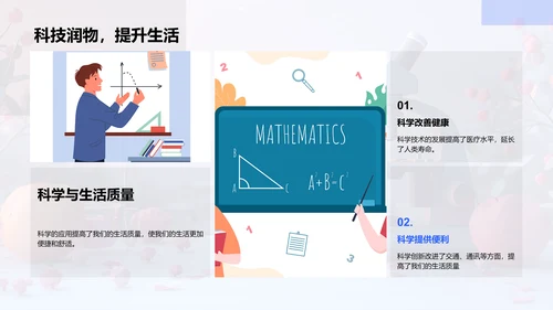 科学运用于生活PPT模板