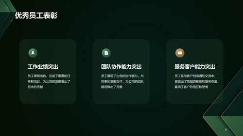 墨绿色奢华通用行业公司年会发布会PPT模板