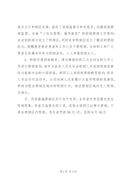 无烟医院创建工作实施方案.docx