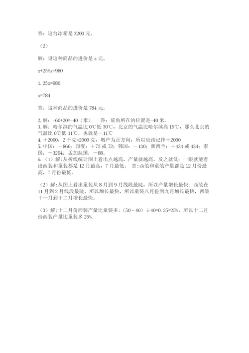 河南省平顶山市六年级下册数学期末测试卷必考题.docx