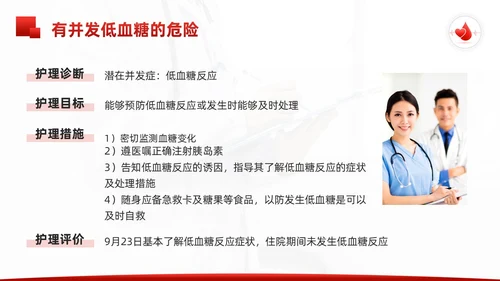 红色简约酮症酸中毒护理查房PPT模板宣传PPT动态PPT
