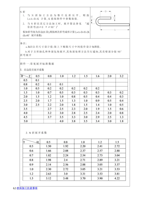 钣金工艺师的经验手册模板.docx