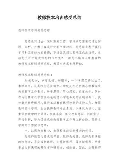 教师校本培训感受总结.docx