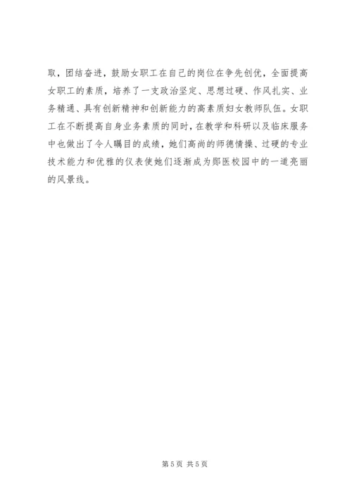 学院巾帼文明岗自查报告.docx