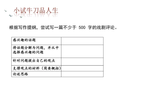 九年级语文下册第五单元任务三 演出与评议 课件（共31张PPT）