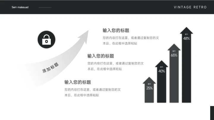 黑色极简主义黑白企业市场计划书PPT模板
