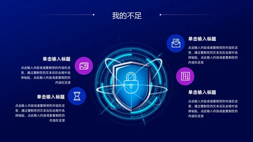 蓝色紫色科技风试用期转正答辩PPT模板