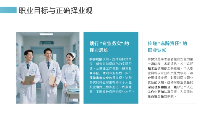 绿色简约风临床医学专业大学生职业生涯规划发展展示PPT模版