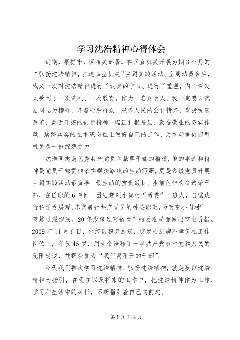 学习沈浩精神心得体会 (6).docx