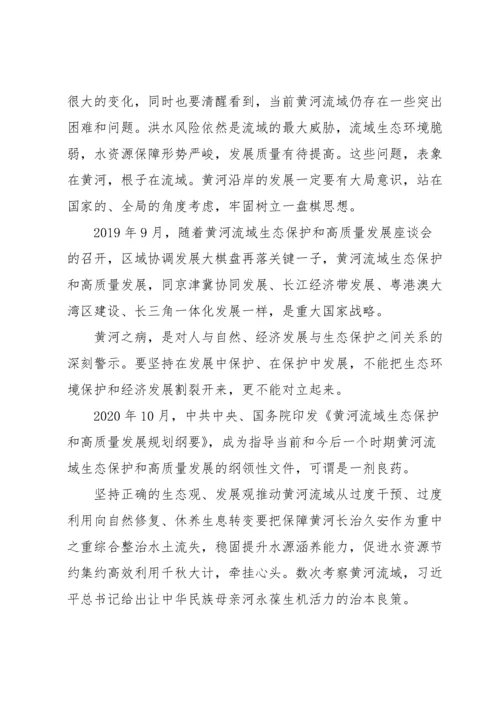 黄河流域生态保护心得体会四篇.docx