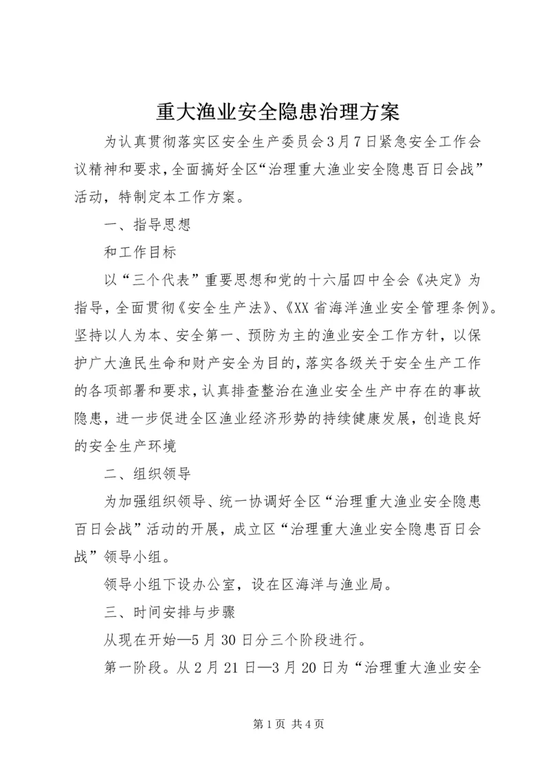 重大渔业安全隐患治理方案.docx