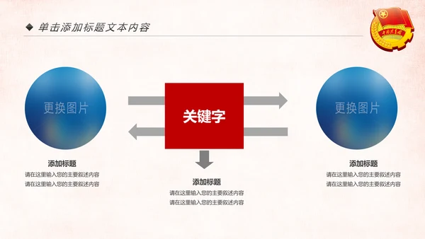 红色中国共青团团委工作汇报通用PPT模板