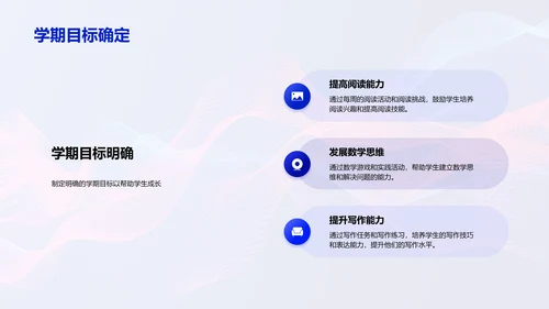 一年级学期学习目标