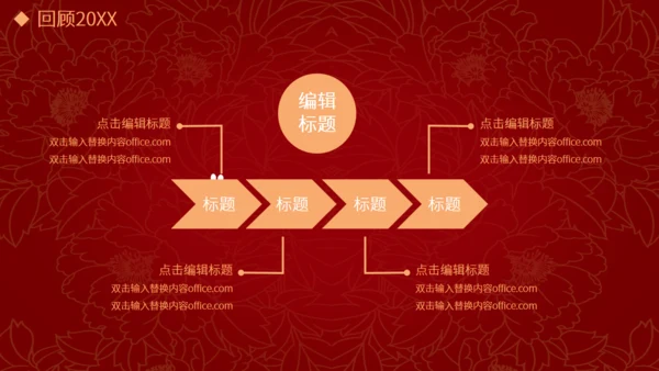 红色喜庆中国风企业年会邀请函通用PPT模板