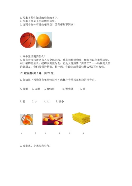 教科版一年级下册科学期末测试卷及下载答案.docx
