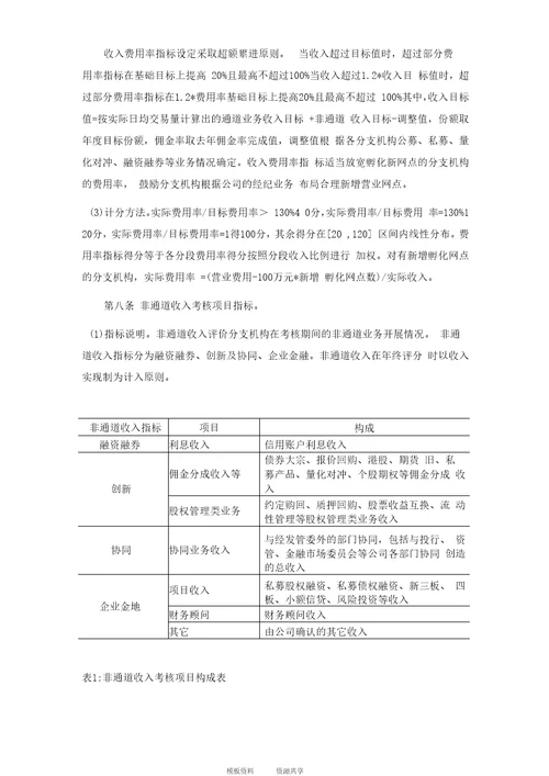 资料：经纪业务分支机构考核管理办法2014v3