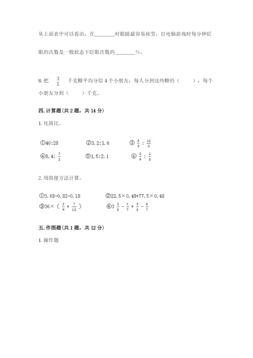 小学六年级数学上册期末考试卷及参考答案【完整版】.docx