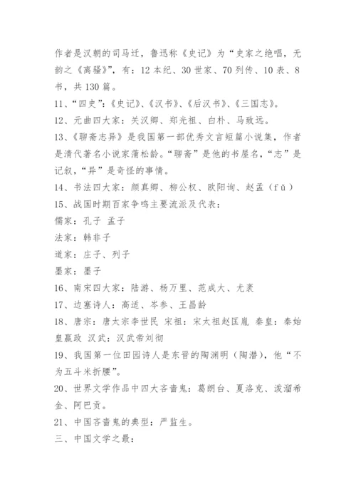 高中生必背文学常识.docx