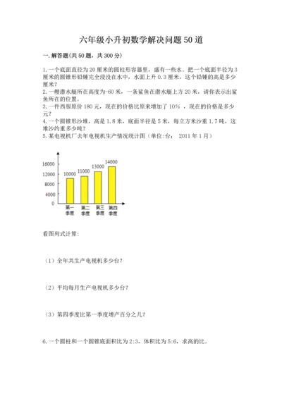 六年级小升初数学解决问题50道精品（历年真题）.docx