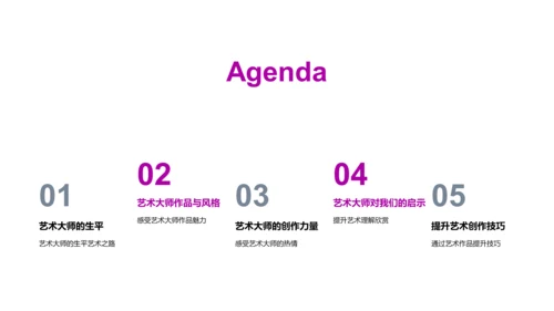 艺术大师生涯解析PPT模板