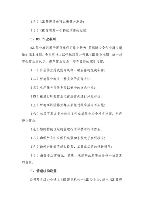 化工公司集团HSE管理体系.docx