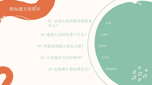 幼儿生活小常识教育PPT模板