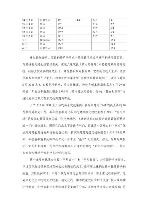 基金定投与基金投资组合解决专题方案.docx