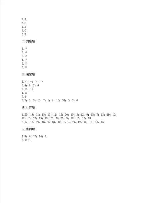 北京版一年级上册数学第九单元加法和减法二测试卷含答案ab卷