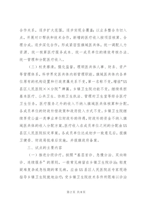 医院医共体实施方案.docx