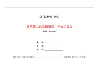 建筑施工危险源识别、评价汇总表doc48(1).docx