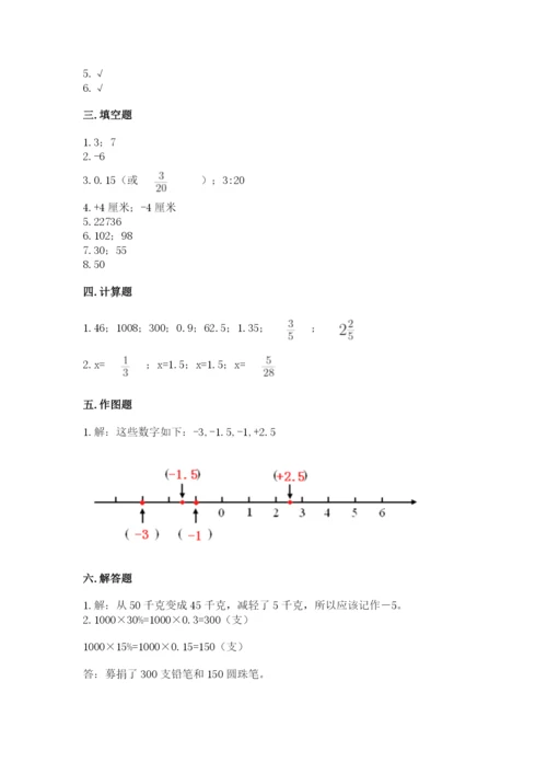 邳州市六年级下册数学期末测试卷1套.docx