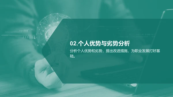 绿色商务现代个人职业发展述职PPT模板