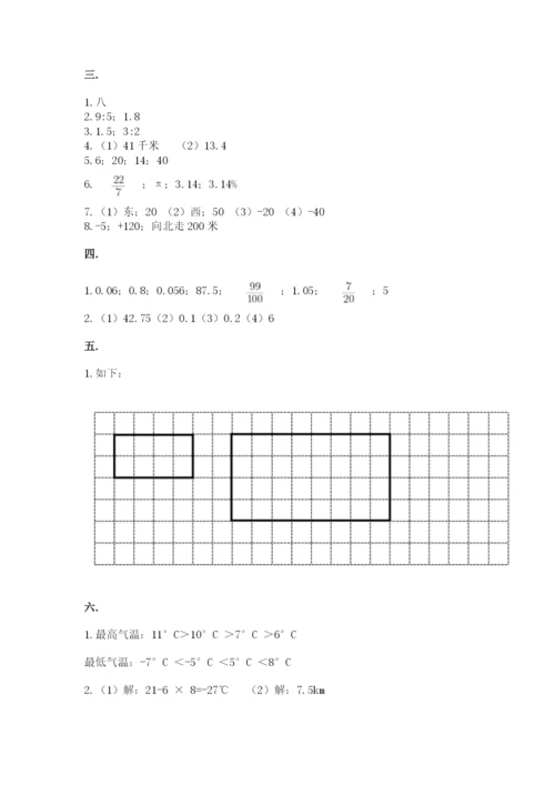 青岛版六年级数学下学期期末测试题附答案（巩固）.docx