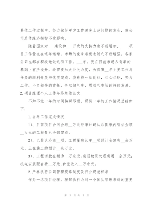 项目经理个人工作年终总结范文.docx