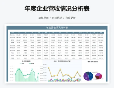 年度企业营收情况分析表