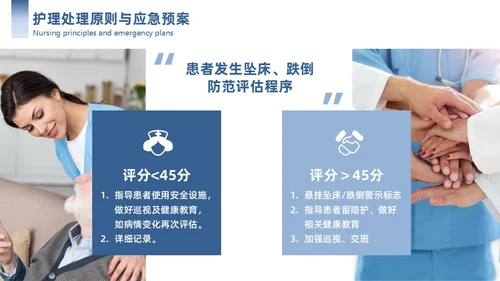 蓝色简约商务护理应急预案商务通用PPT模板应急培训