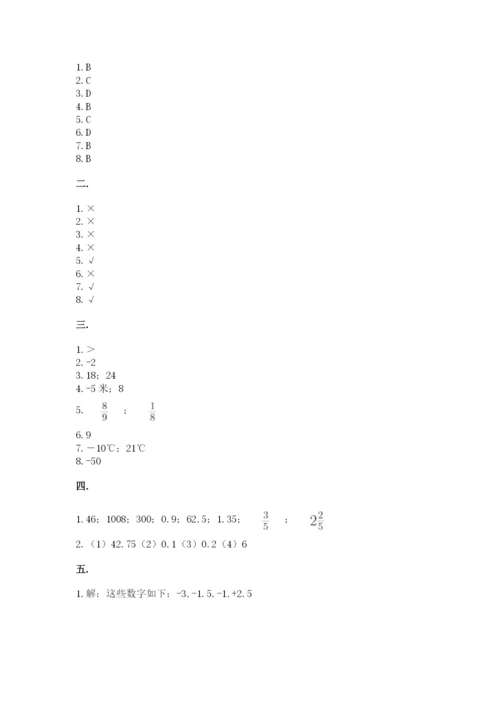 山西省【小升初】2023年小升初数学试卷精品（b卷）.docx