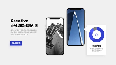 截图说明-蓝色商务风2项环形图