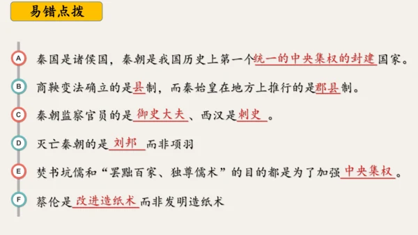 第三单元 秦汉时期：统一多民族封建国家的建立和巩固  单元复习课件