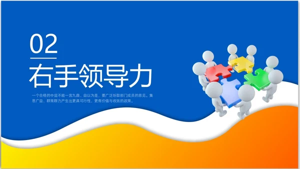 简约风3D小人领导力与执行力企业中层干部培训PPT课件
