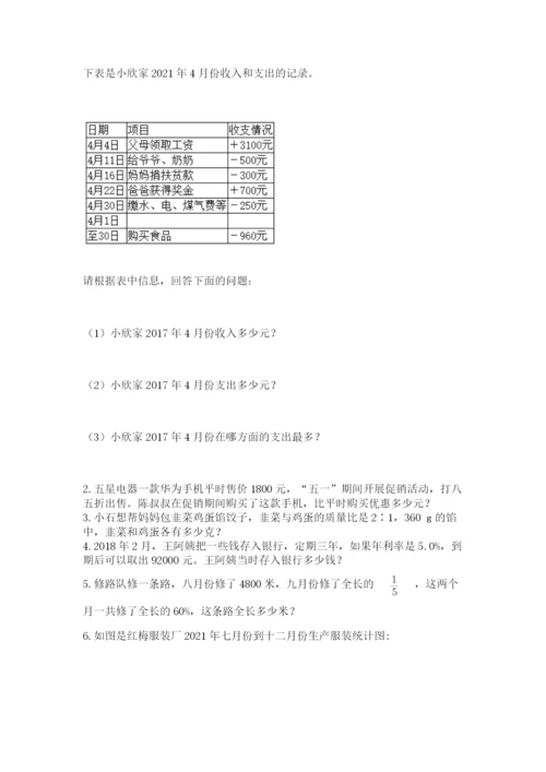 北师大版小学六年级下册数学期末检测试题【必刷】.docx