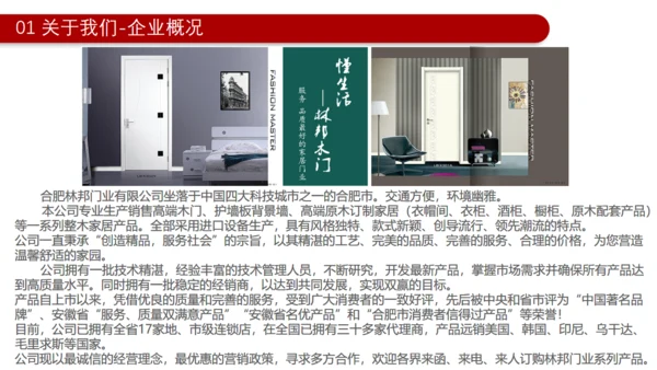 木门家装产品介绍通用PPT模板