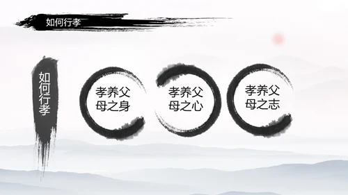 中国风传统文化道德讲堂学校教育PPT模板