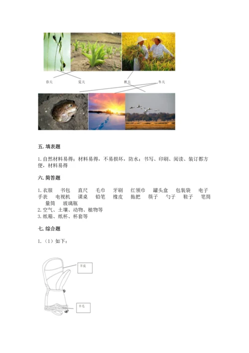 教科版科学二年级上册《期末测试卷》及答案【新】.docx